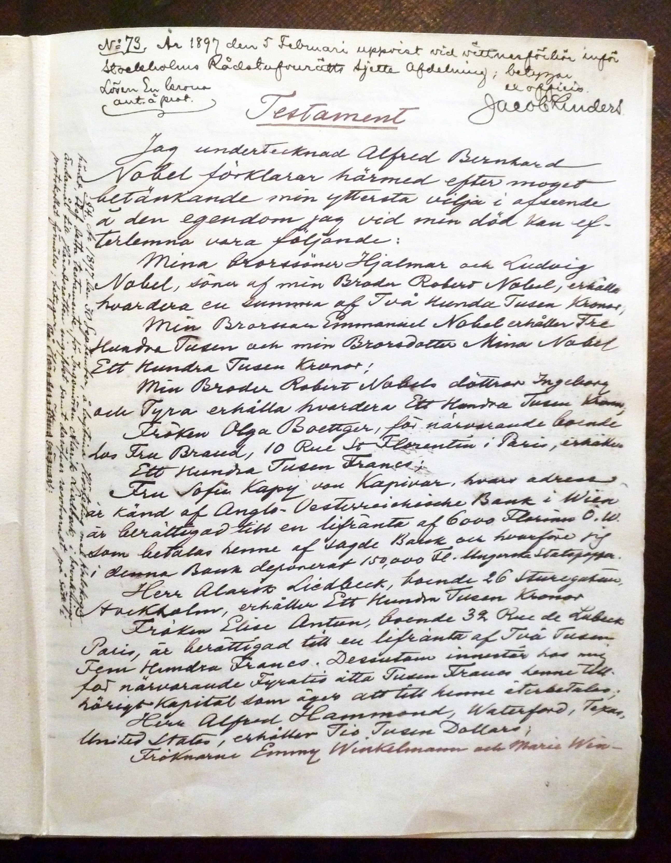 El Testamento y sus tipos